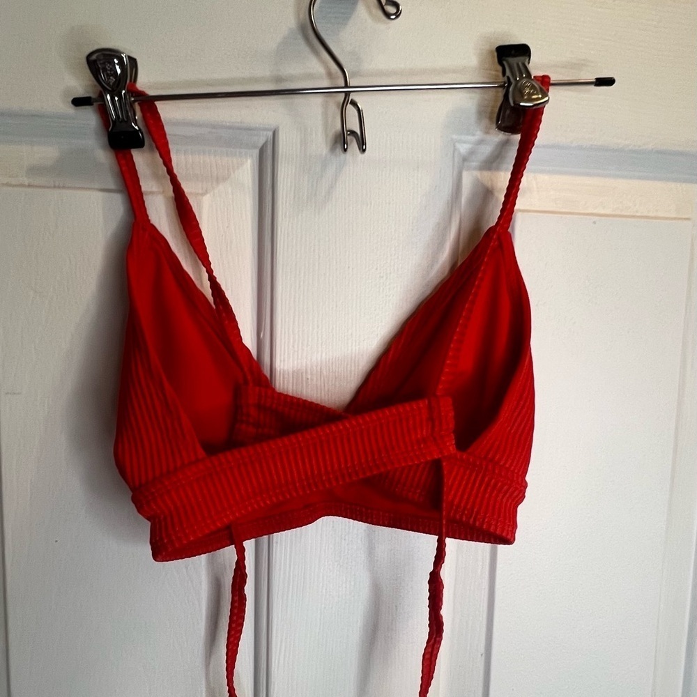 Orange Ribbed Bikini Set - Picture 5 of 6